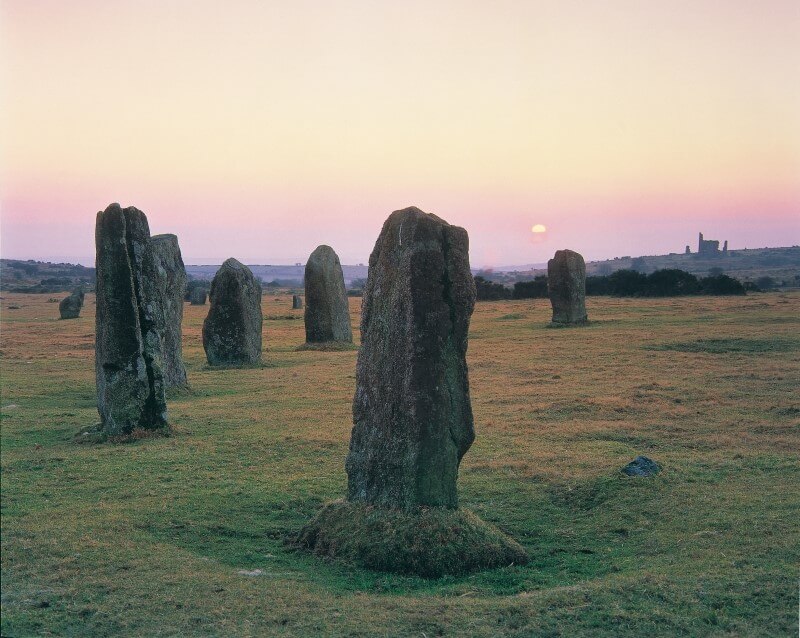 The Hurlers, neolithic standing stones on Bodmin, Cornwall