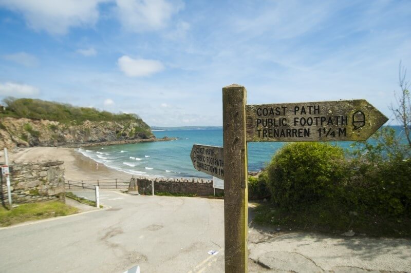 Signpost for Cornish Coast Path