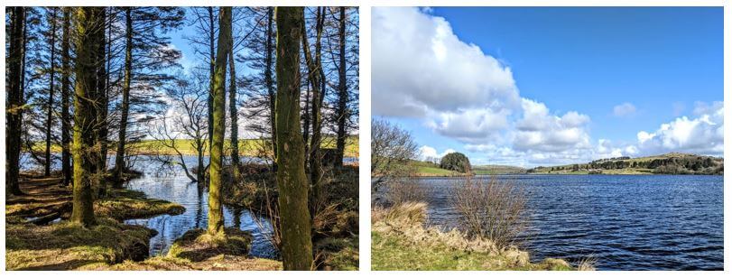 Two images of a Cornish lake