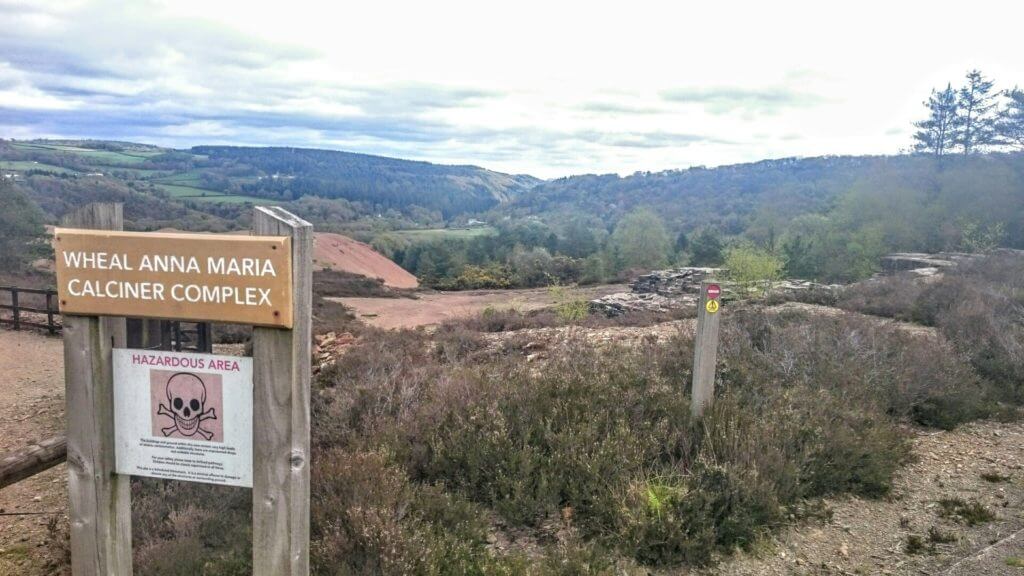 View of arsenic workings in the Tamar Valley, Cornwall