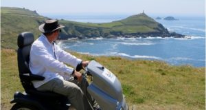 Using a tramper all terrain mobility scooter in South East Cornwall