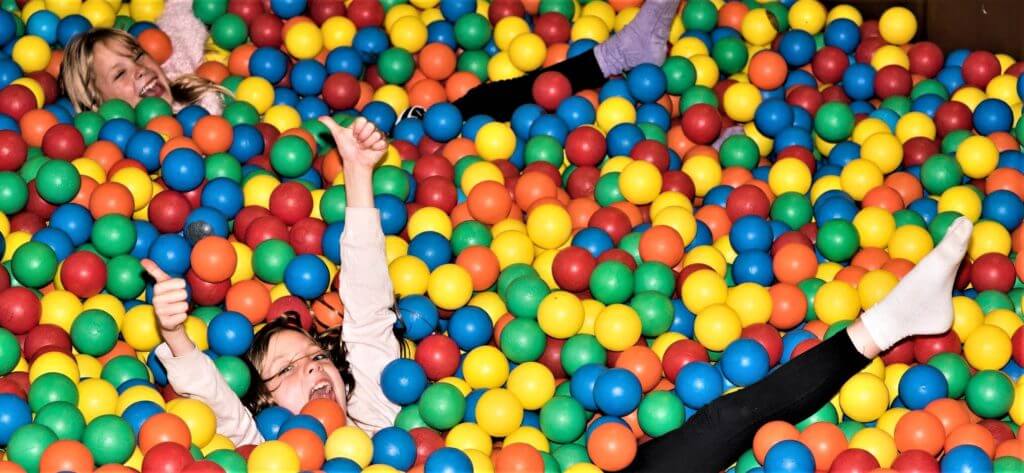 Children in a ball pit at Trethorne