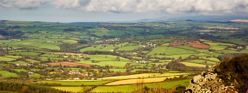 Panoramic views from the top of Kit Hill, Corwall